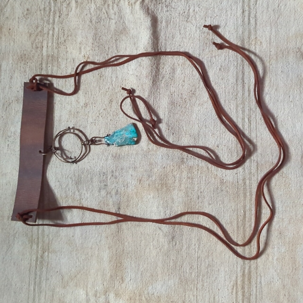Handmade leather choker